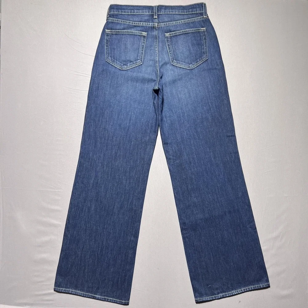L'Agence Alicent Wide Leg Merrit Jeans Womens‎ 24 Blue High Rise Denim (28x32.5)